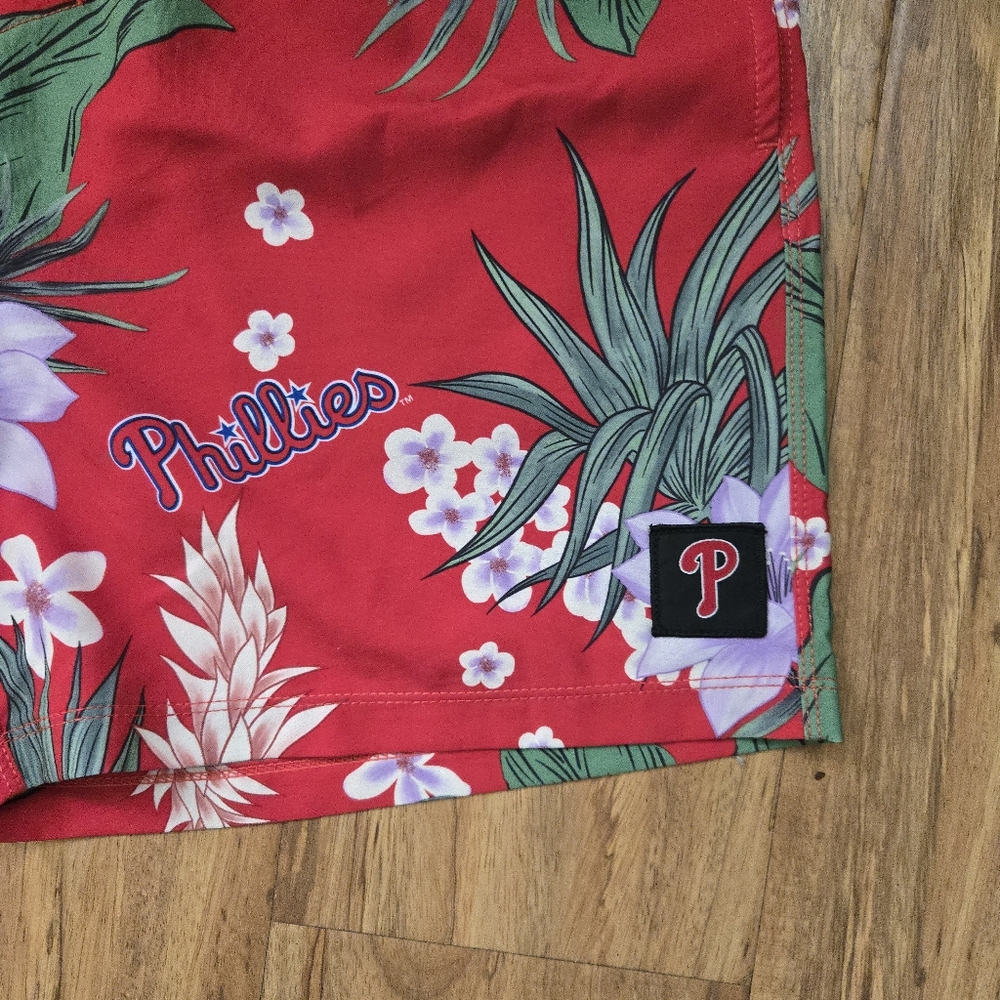 '47 Hurley Phillies MLB Men Large Swim Shorts With Drawstring NWT 092025 - Picture 2 of 8